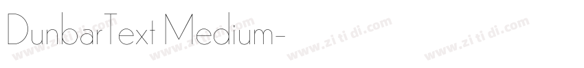 DunbarText Medium字体转换